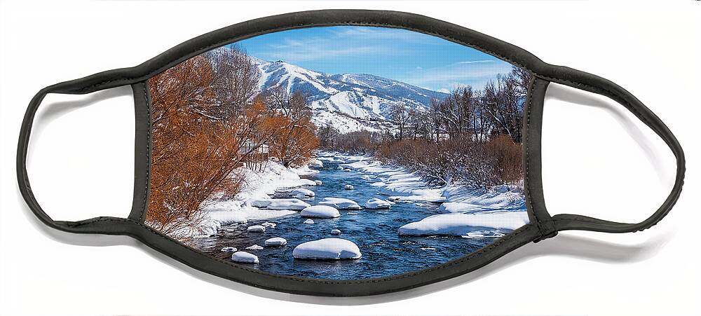 Steamboat Face Mask featuring the photograph Winter In Steamboat by Michael Smith
