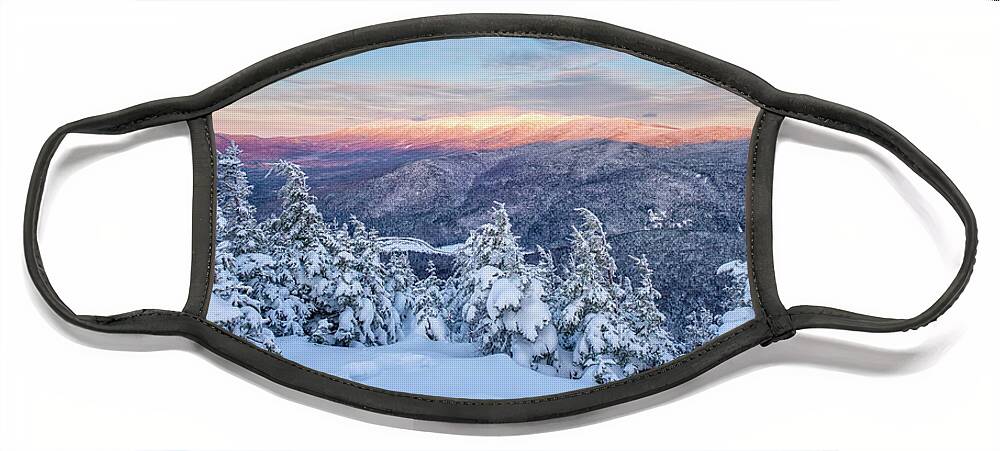Snow Face Mask featuring the photograph Winter Light, Mountain Views by Jeff Sinon