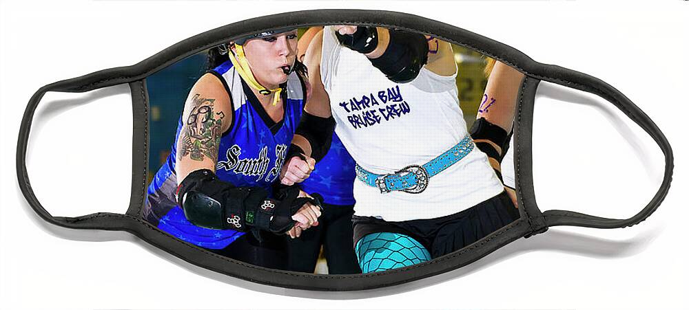 Roller Derby Face Mask featuring the photograph Women Who Fly #6 by Christopher W Weeks