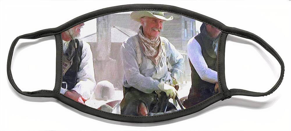 Lonesome Dove Face Mask featuring the photograph Woodrow - Gus - Jake by Donna Kennedy