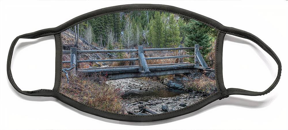 Nature Face Mask featuring the photograph Wraith Falls Bridge by Paul Freidlund