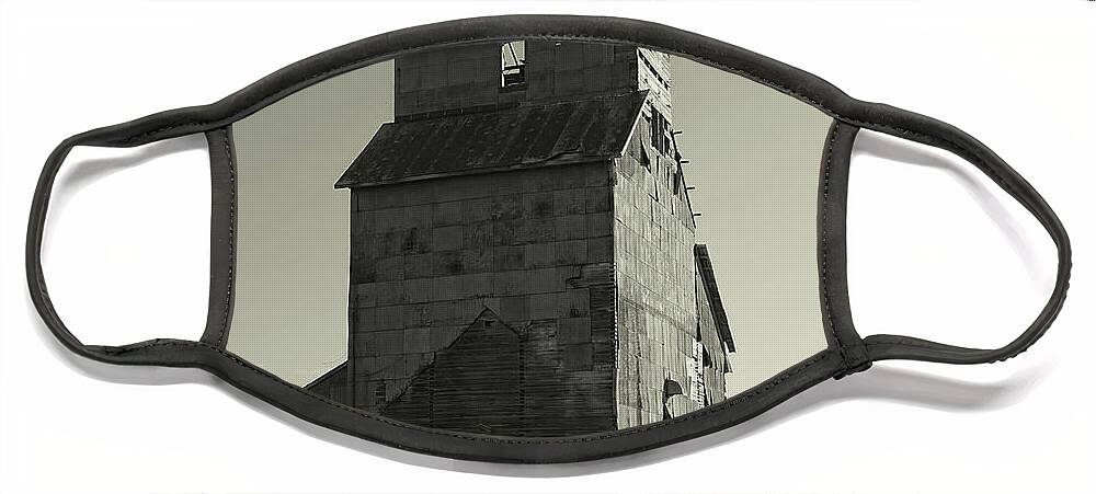 Grain Elevator Face Mask featuring the photograph Newell Grain Elevator by Cathy Anderson