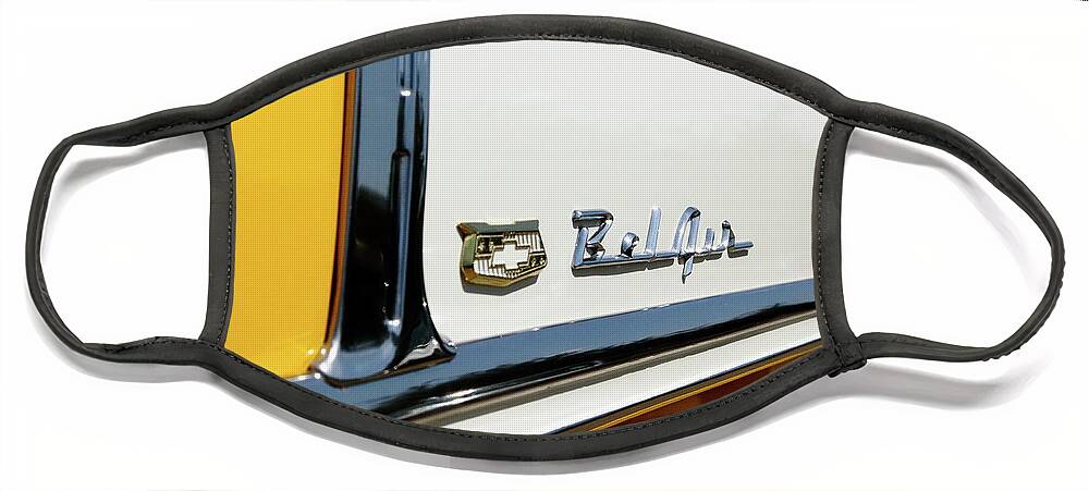 Chevy Bel Air Face Mask featuring the photograph Yellow Bel by Lens Art Photography By Larry Trager