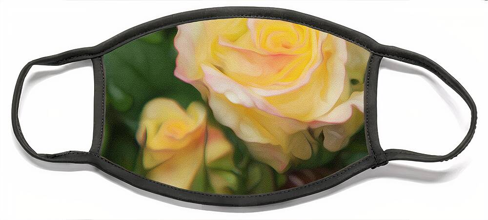 Yellow Rose Face Mask featuring the photograph Yellow Rose by Theresa Tahara