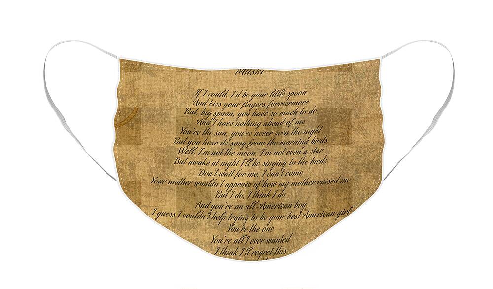 Your Best American Girl by Mitski Vintage Song Lyrics on Parchment Tapestry