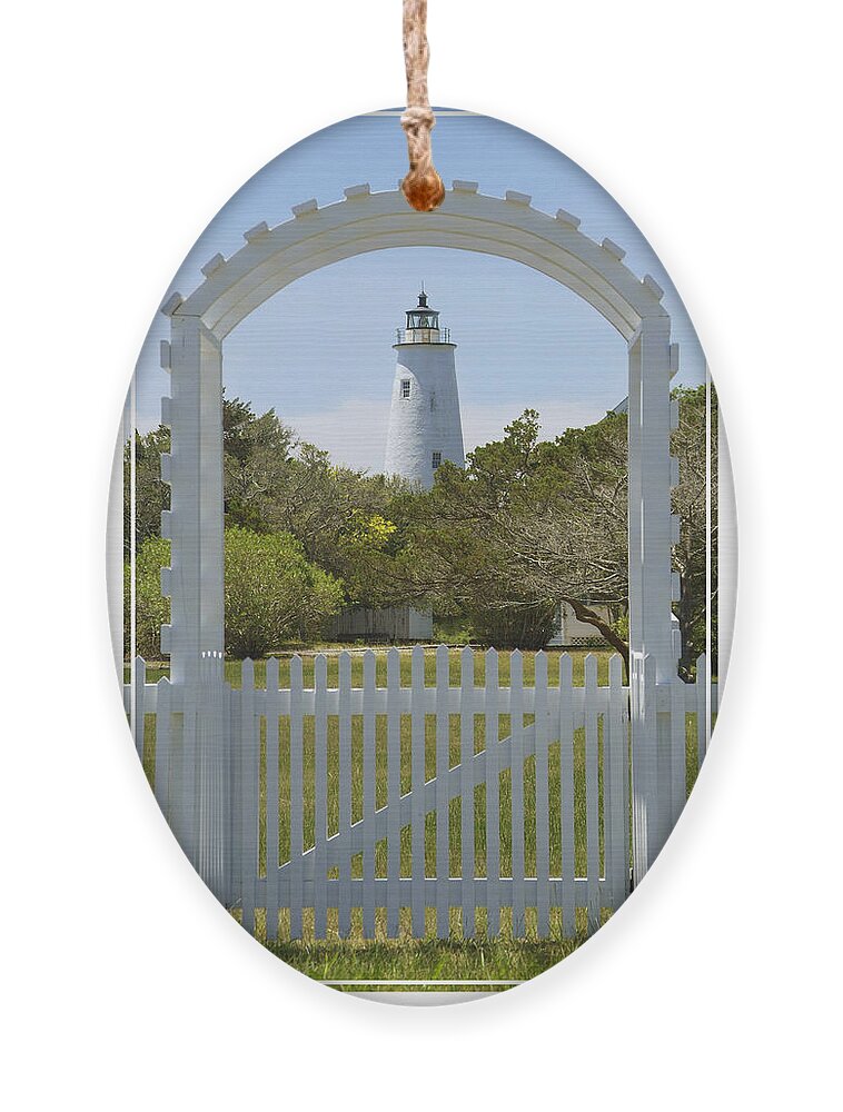 North Carolina Ornament featuring the photograph Ocracoke Island Lighthouse by Mike McGlothlen