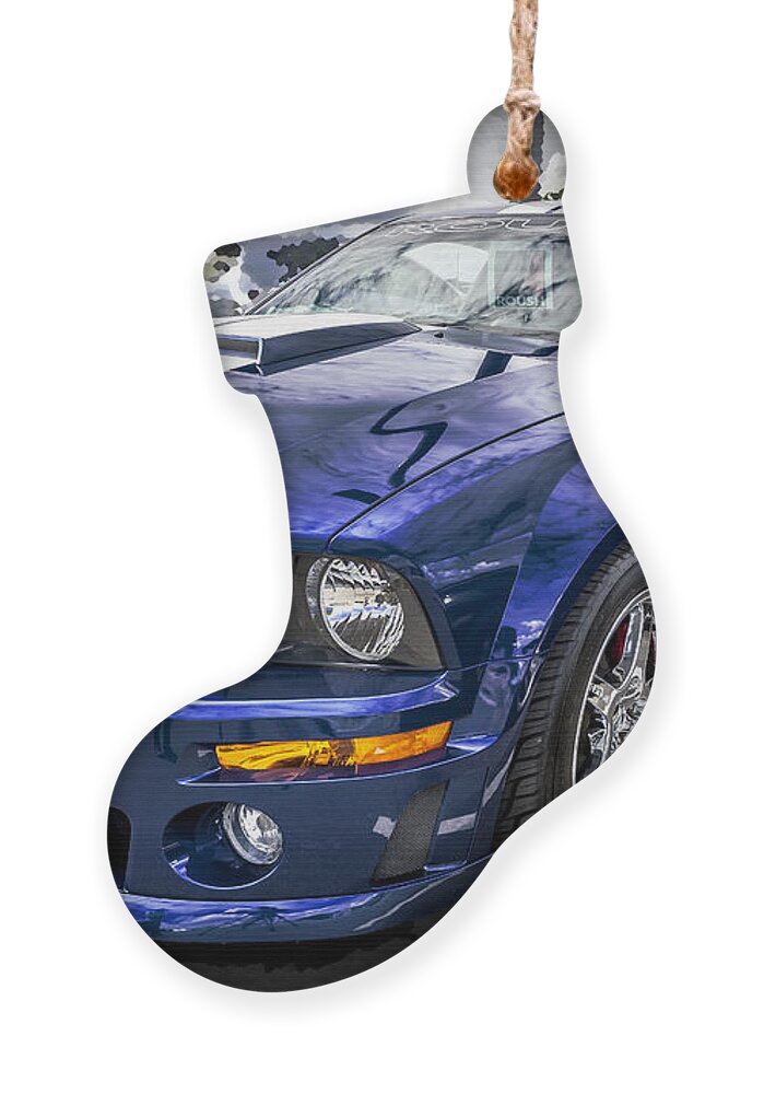 2008 Mustang Ornament featuring the photograph 2008 Ford Shelby Mustang with the Roush Stage 2 Package by Rich Franco