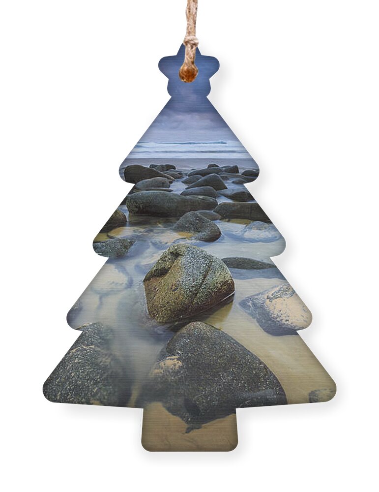 Campelo Ornament featuring the photograph Campelo Beach Galicia Spain #1 by Pablo Avanzini