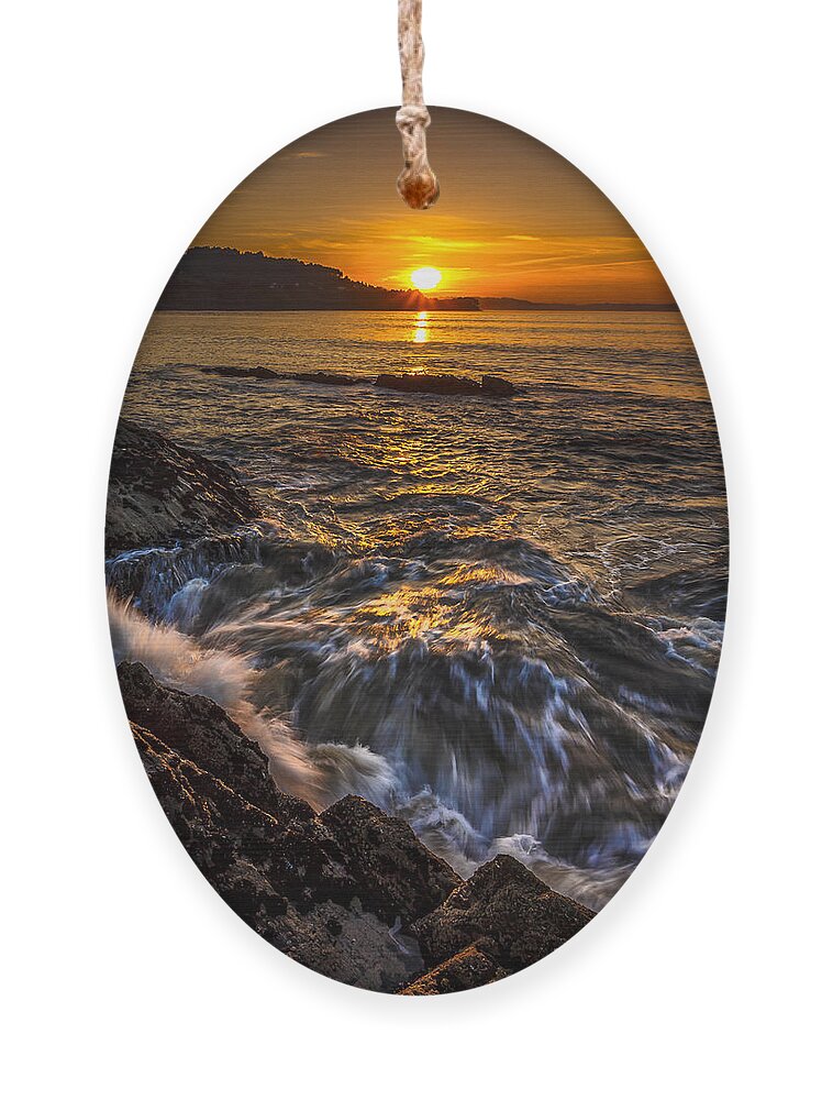 Ares Ornament featuring the photograph Chamoso Point in Ares Estuary Galicia Spain by Pablo Avanzini