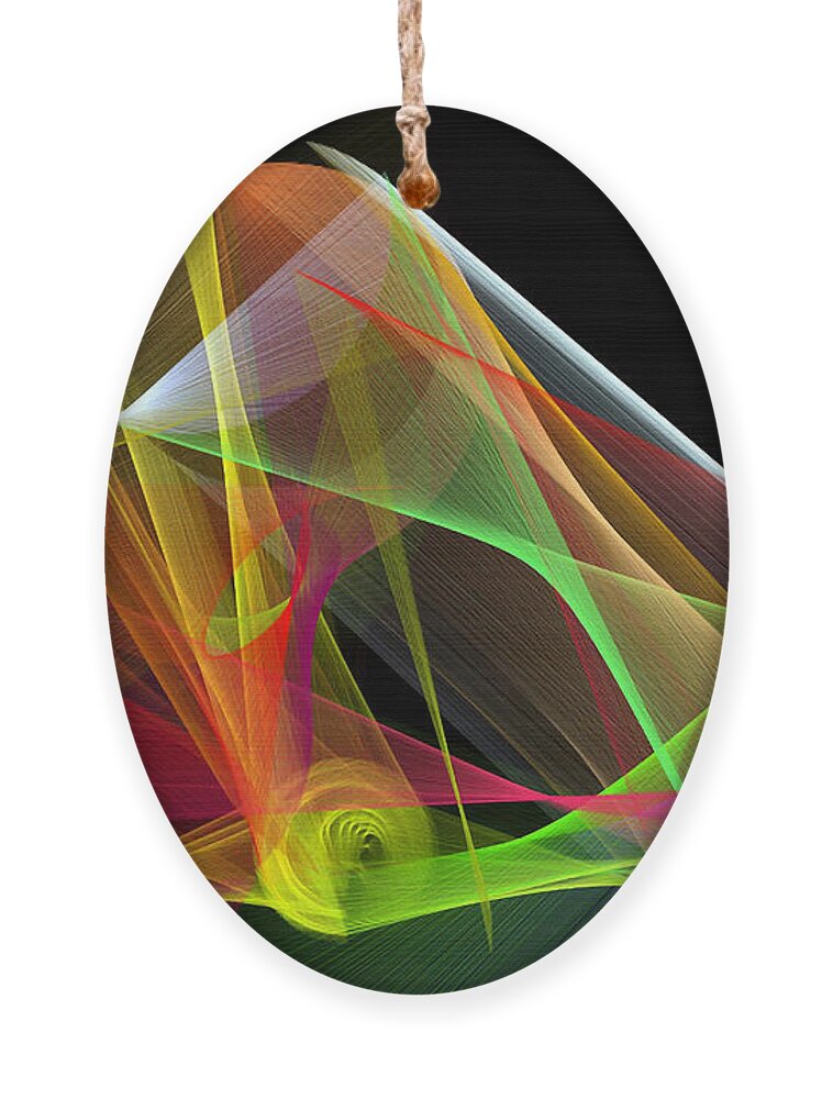 Abstract Art Ornament featuring the digital art Color Symphony #1 by Rafael Salazar
