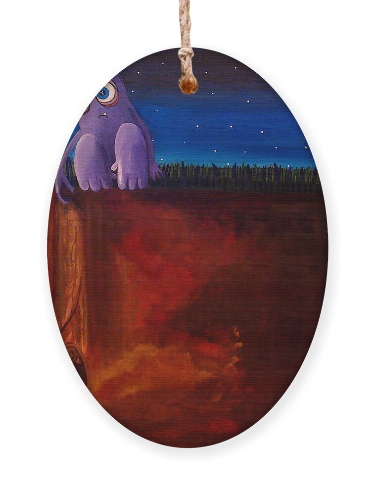 Heart Ache Ornament featuring the painting Disconnecting by Mindy Huntress