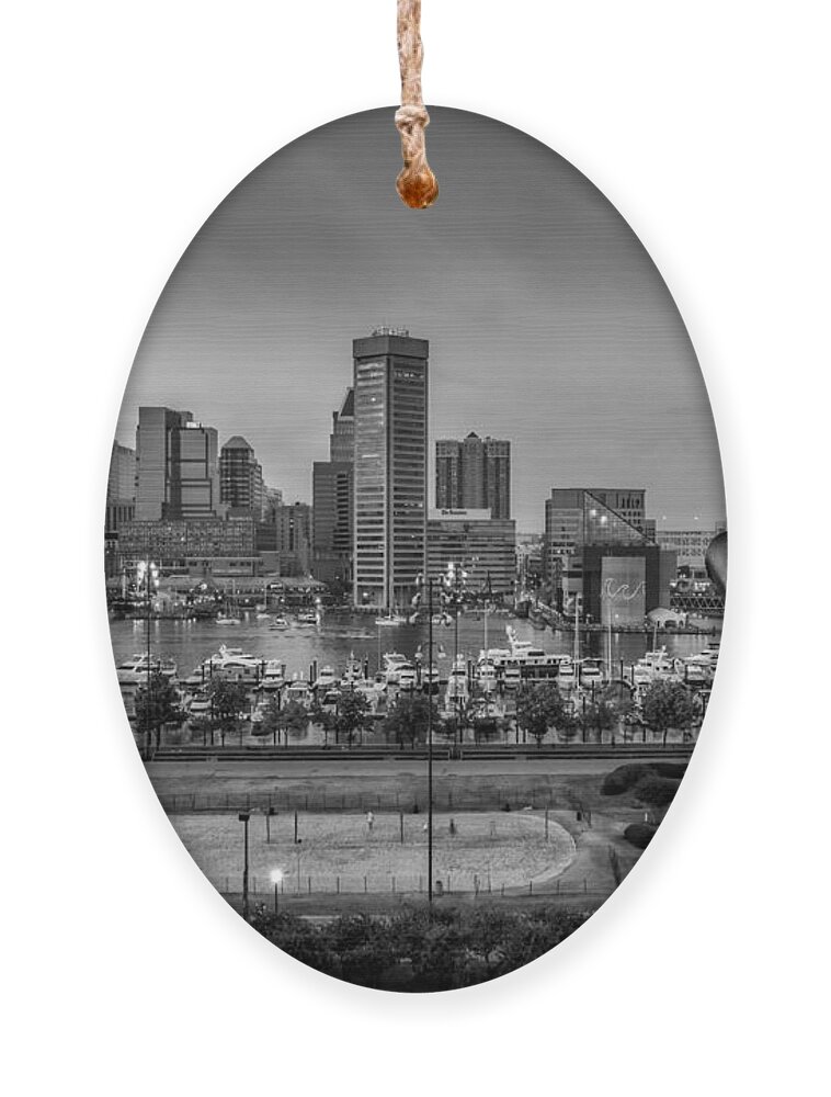 Baltimore Ornament featuring the photograph Federal Hill In Baltimore Maryland by Susan Candelario