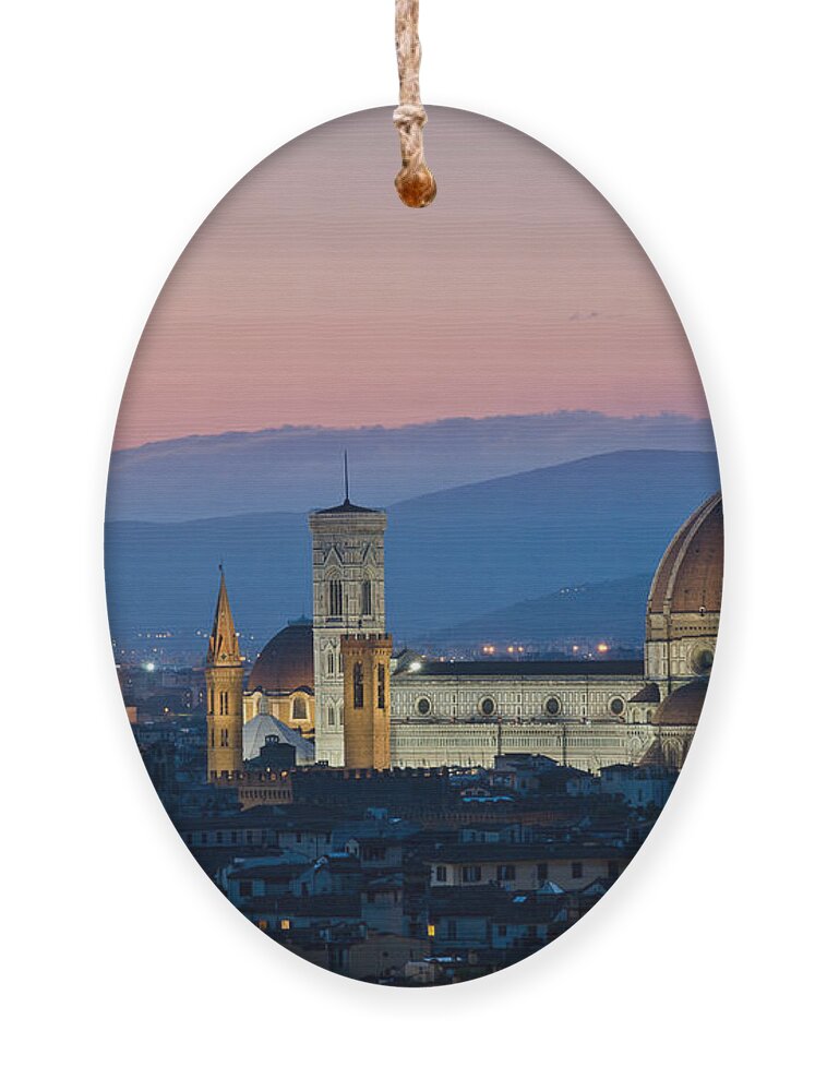Tourist Ornament featuring the photograph Florence at Sunset #4 by Pablo Lopez