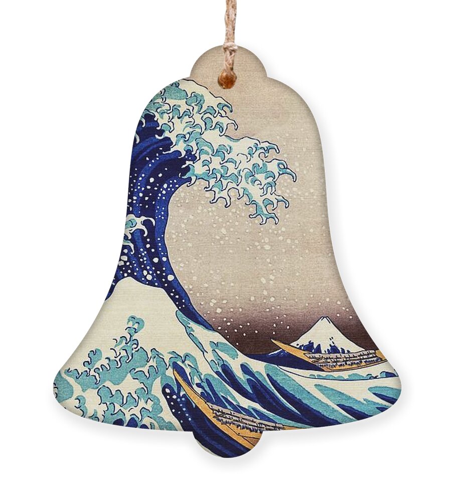 Great Wave Ornament featuring the painting Great Wave Off Kanagawa by Katsushika Hokusai