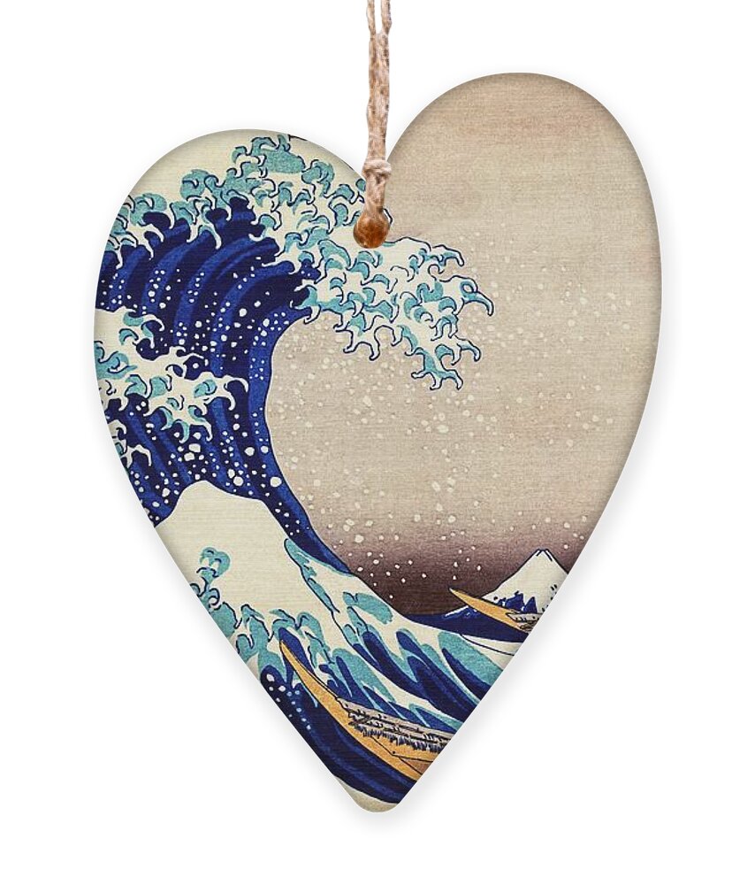 Great Wave Ornament featuring the painting Great Wave Off Kanagawa by Katsushika Hokusai