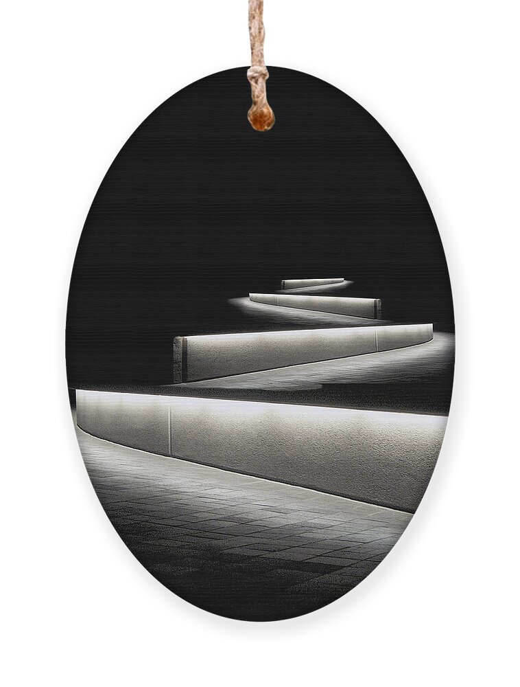 Abstract Architecture Ornament featuring the photograph Into The Night II by Ben and Raisa Gertsberg