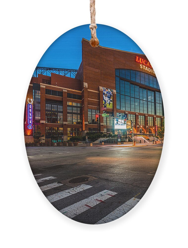 America Ornament featuring the photograph Lucas Oil Stadium #1 by Alexey Stiop