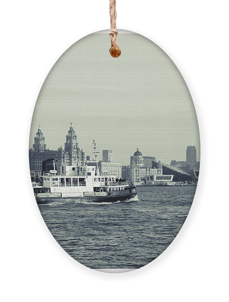 Liverpool Museum Ornament featuring the photograph Mersey Ferry by Spikey Mouse Photography