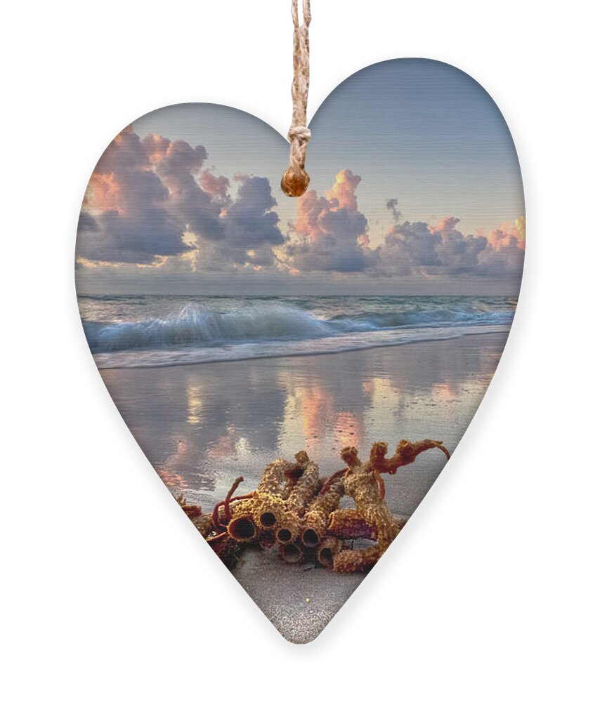 Blowing Ornament featuring the photograph Morning Surf by Debra and Dave Vanderlaan