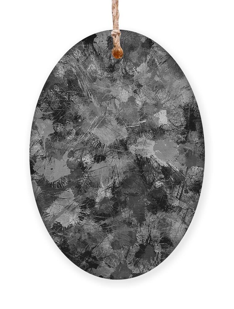 Shades Ornament featuring the digital art Shades of Gray #2 by Phil Perkins