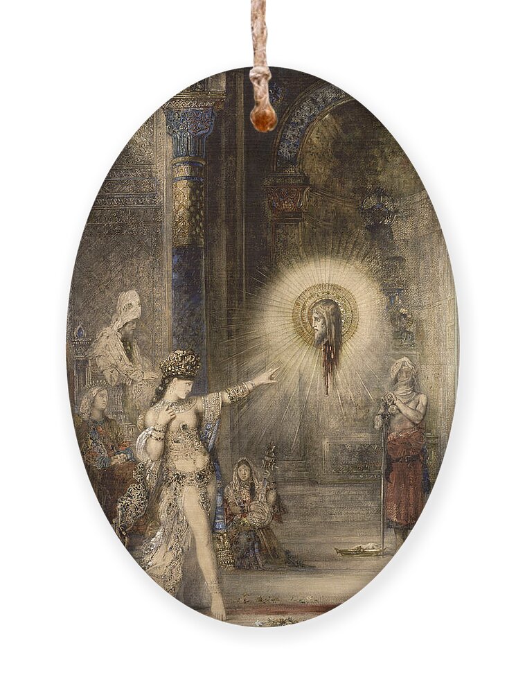 Gustave Moreau Ornament featuring the painting The Apparition by Gustave Moreau
