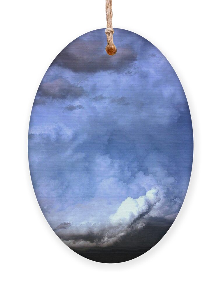 Stormscape Ornament featuring the photograph There Be a Storm a Brewin in Nebraska #1 by NebraskaSC