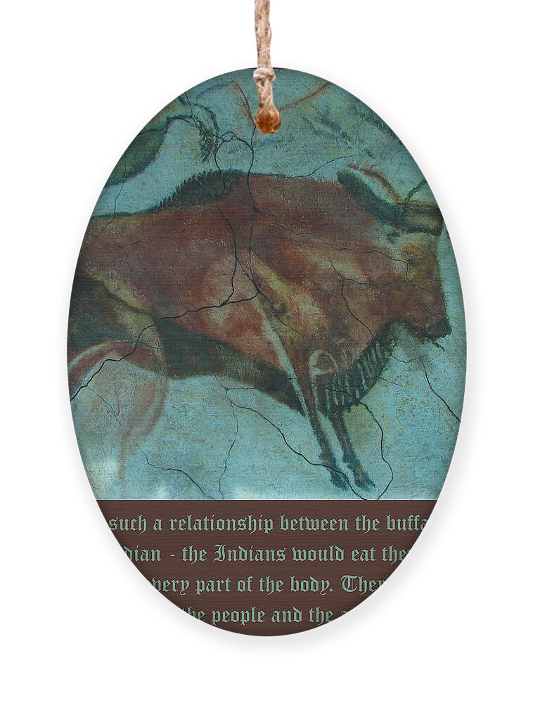 Val Kilmer On The Bison Ornament featuring the digital art Val Kilmer On The Bison by Unknown