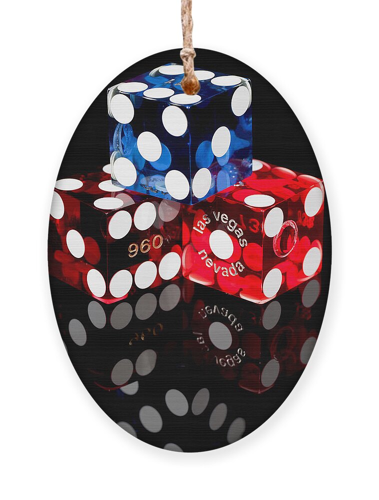Dice Ornament featuring the photograph Colorful Dice by Raul Rodriguez