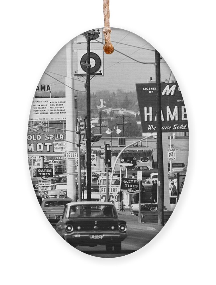 Historic Ornament featuring the photograph 1960s Denver Scene by Myron Wood