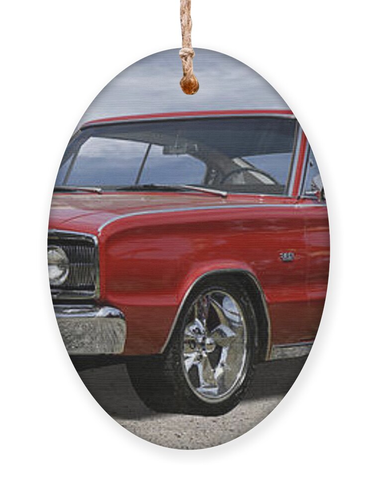 1966 Dodge Charger Ornament featuring the photograph 1966 Dodge Charger by Mike McGlothlen