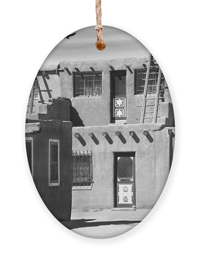 Acoma Pueblo Ornament featuring the photograph Acoma Pueblo Adobe Homes by Mike McGlothlen