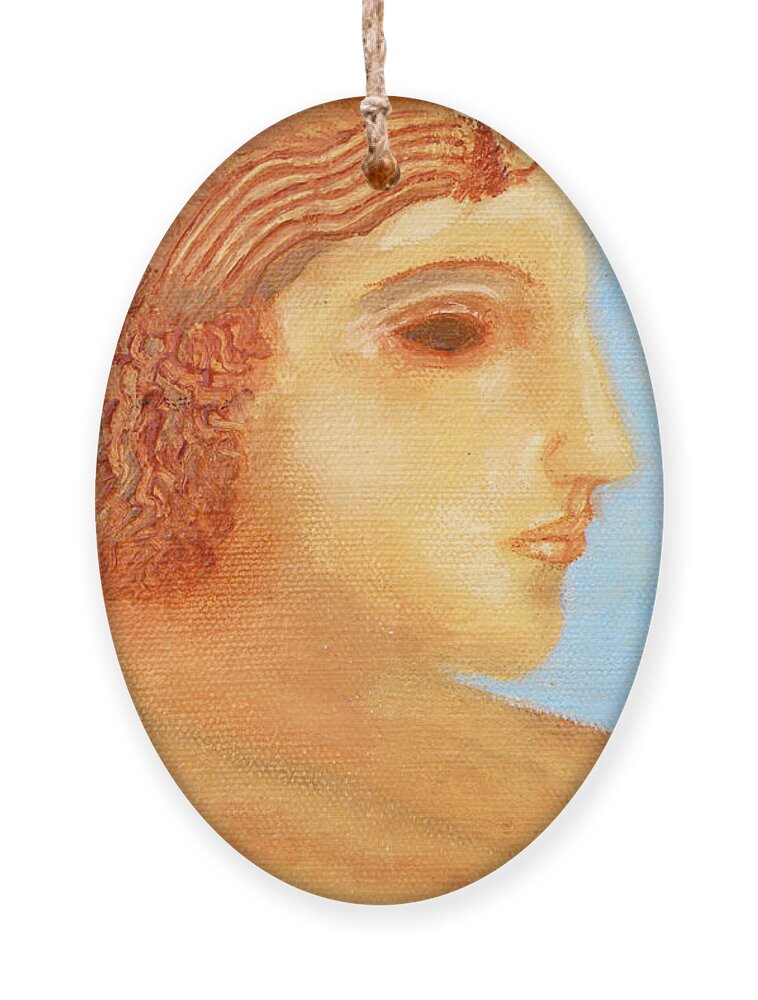 Augusta Stylianou Ornament featuring the painting Apollo Hylates by Augusta Stylianou
