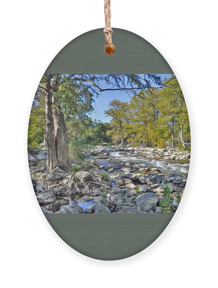 River Ornament featuring the photograph Guadalupe River #6 by Savannah Gibbs