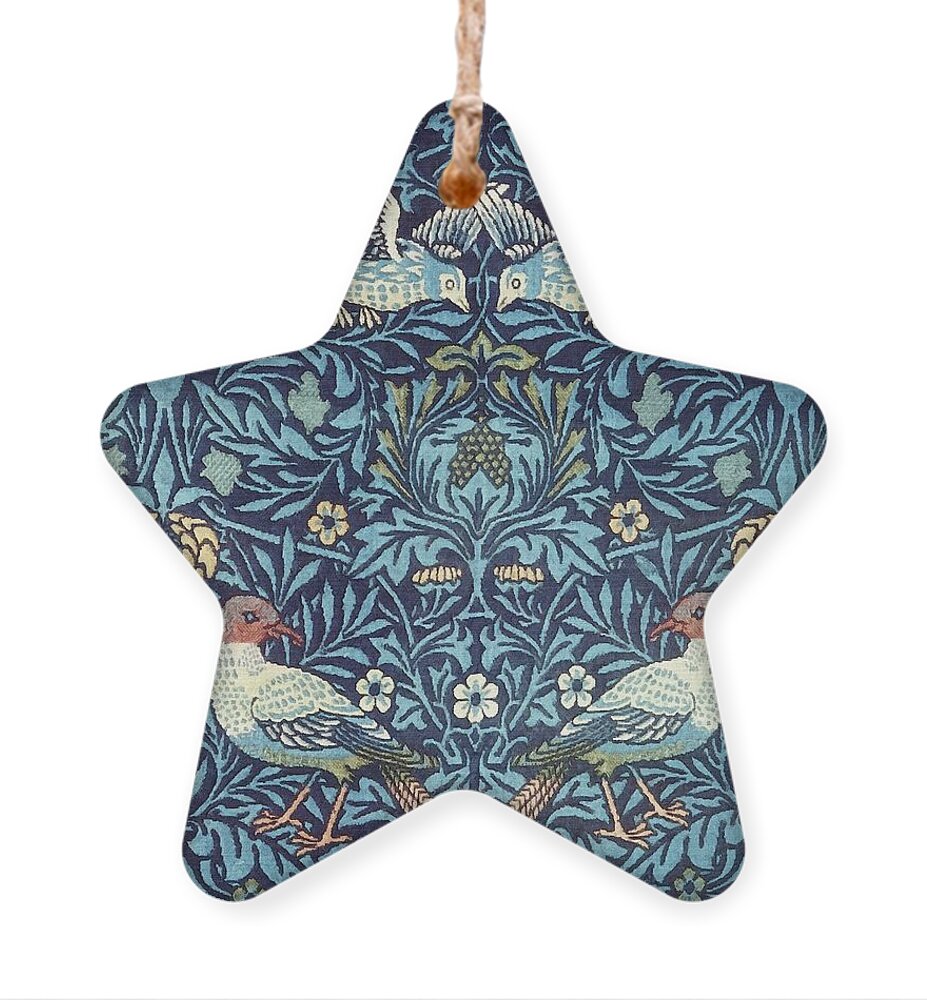 Artistic Ornament featuring the painting Blue Tapestry by William Morris