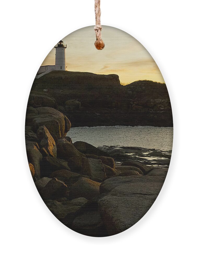 Lighthouse Ornament featuring the photograph The Nubble by Steven Ralser