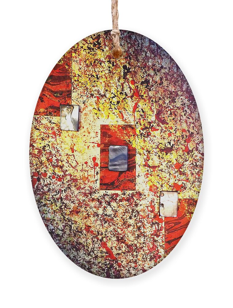 Abstract Ornament featuring the painting 3 Doors Down by Darren Robinson