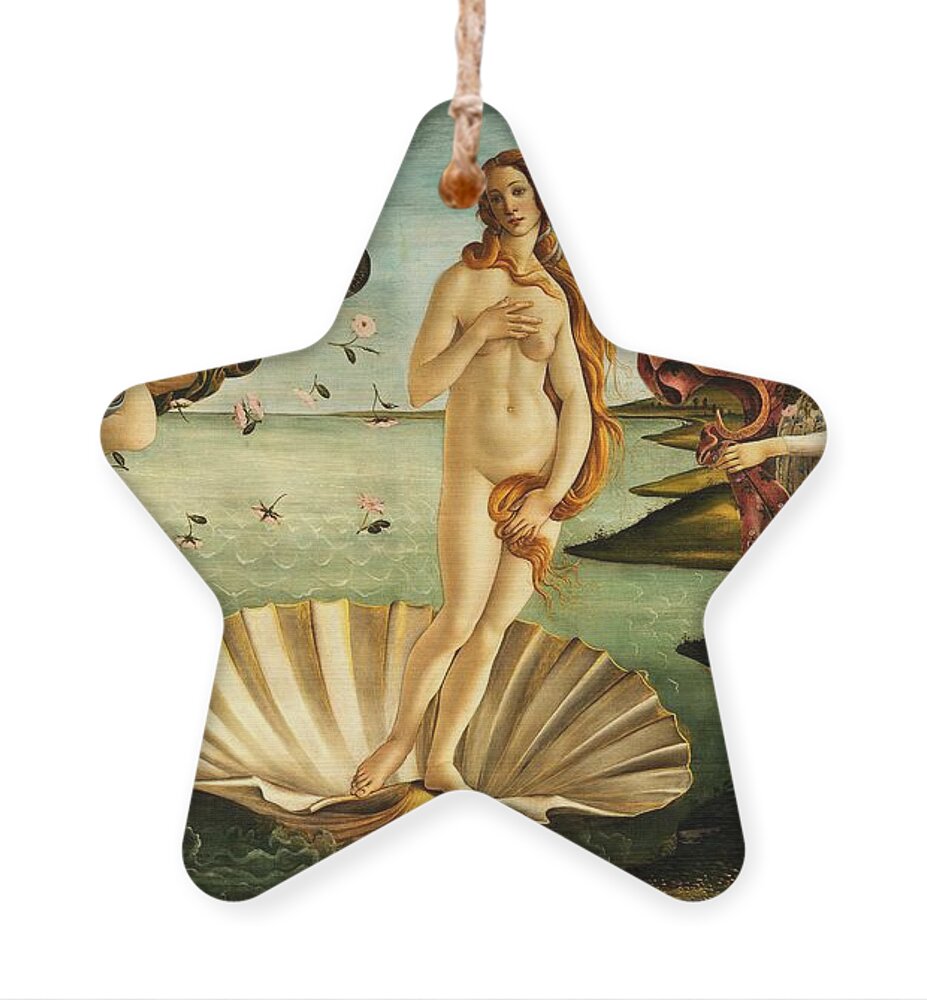 Botticelli Ornament featuring the painting The Birth Of Venus by Sandro Botticelli