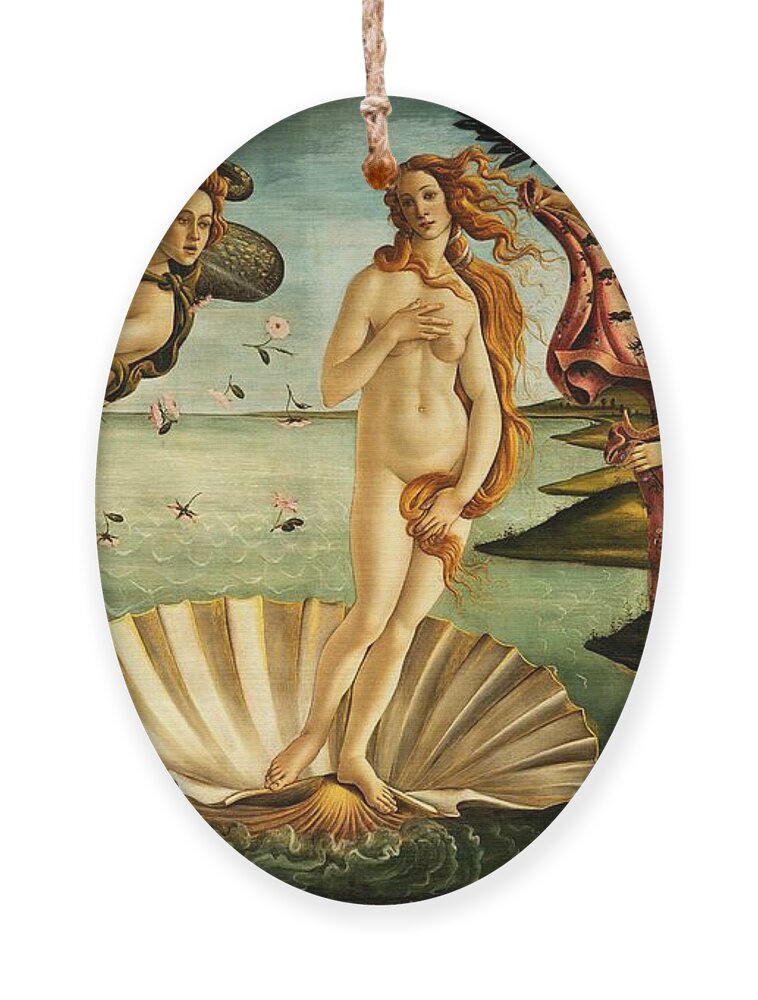 Botticelli Ornament featuring the painting The Birth Of Venus #3 by Sandro Botticelli