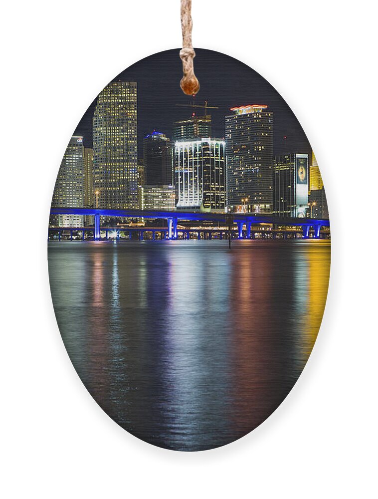 Architecture Ornament featuring the photograph Miami Downtown Skyline by Raul Rodriguez