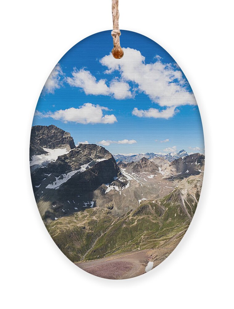 Bavarian Ornament featuring the photograph Swiss Mountains #5 by Raul Rodriguez