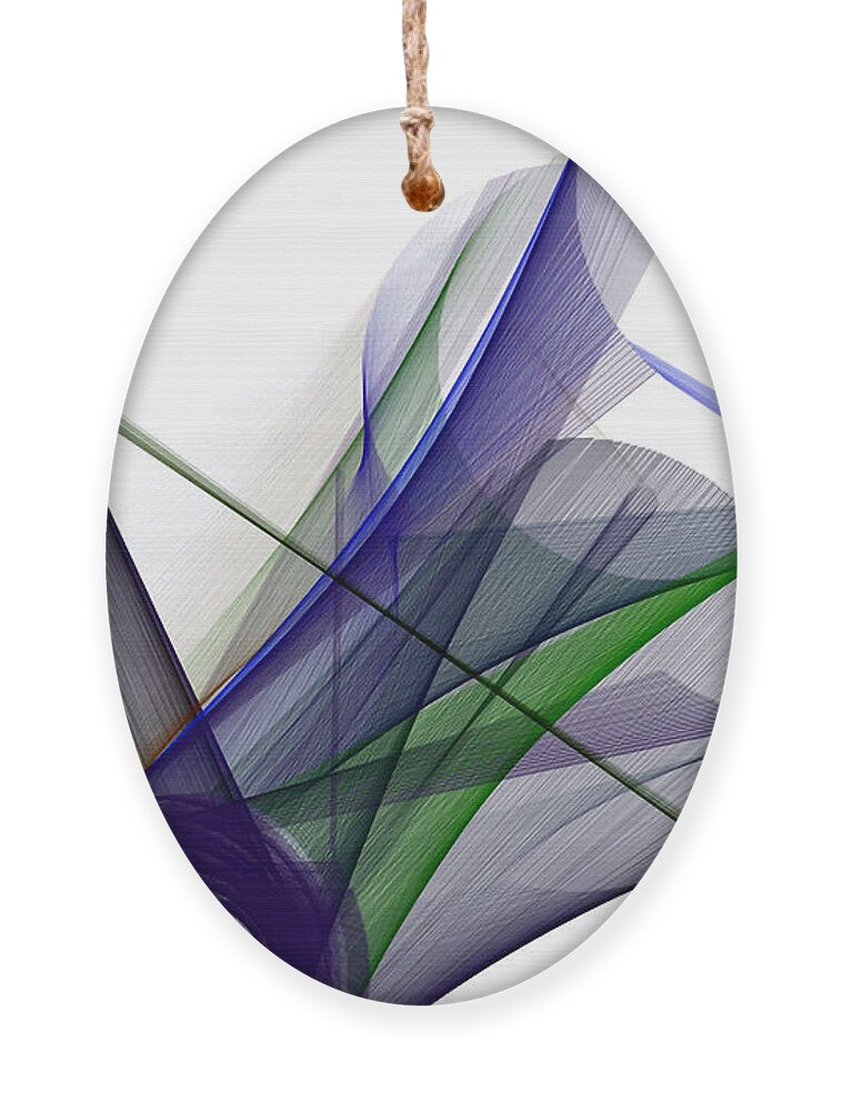 Abstract Art Ornament featuring the digital art Color Symphony by Rafael Salazar