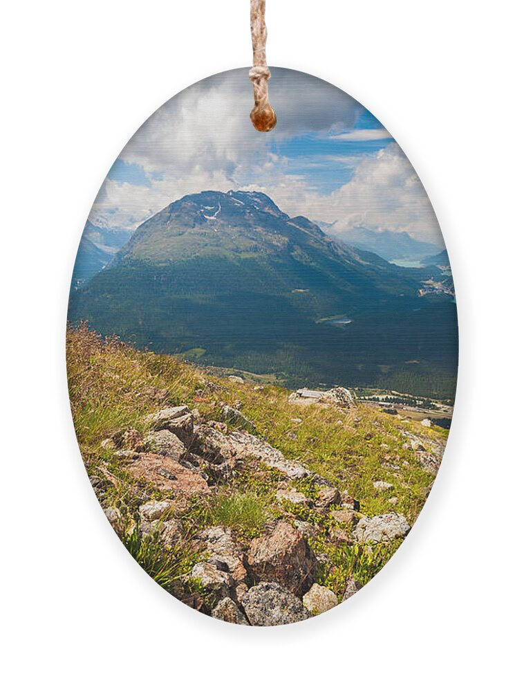 Bavarian Ornament featuring the photograph Swiss Mountains #9 by Raul Rodriguez