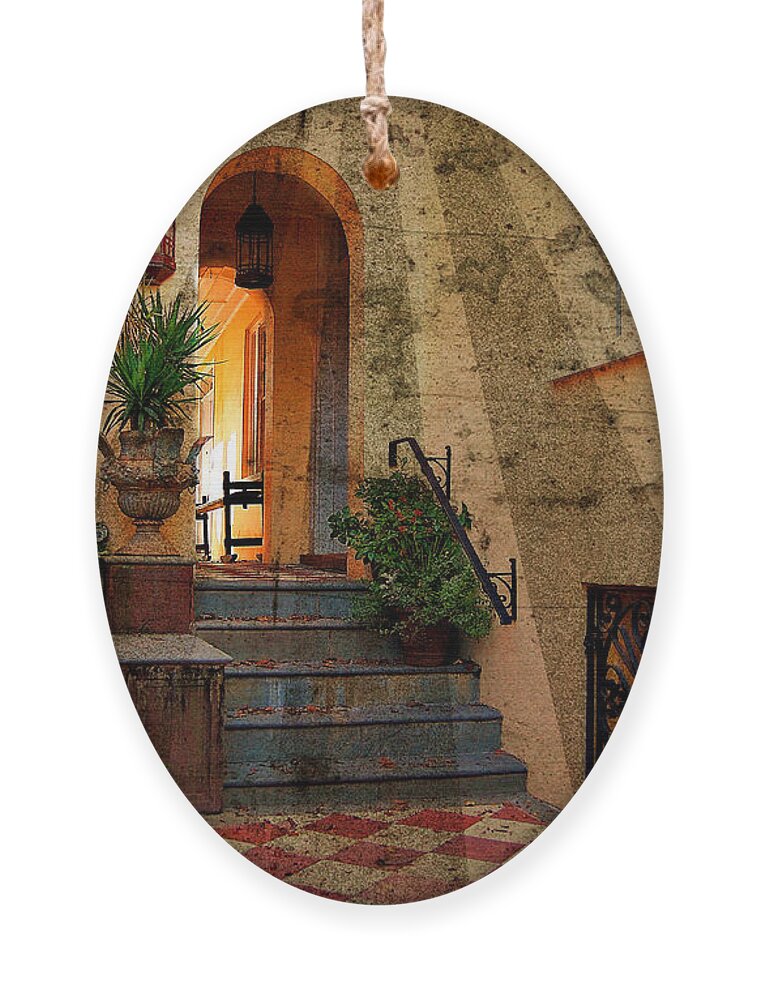 Textures Ornament featuring the photograph A Charleston Garden by Kathy Baccari