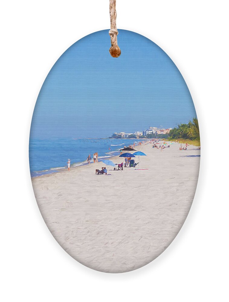Water Ornament featuring the photograph A Day at Naples Beach by Kim Hojnacki