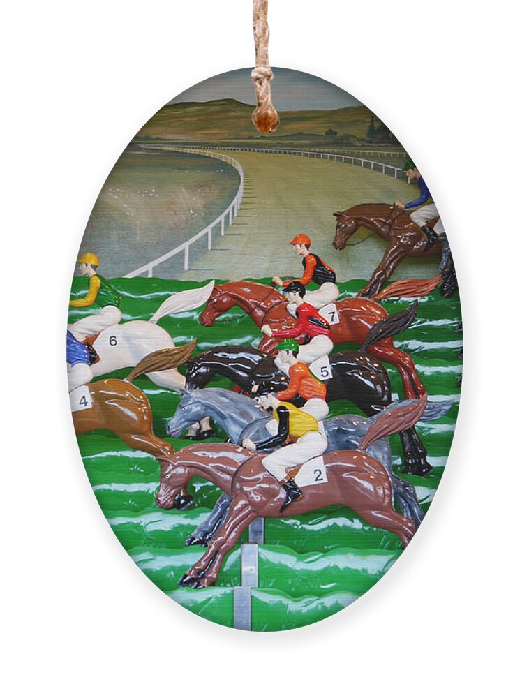 Richard Reeve Ornament featuring the photograph A Day at the Races by Richard Reeve