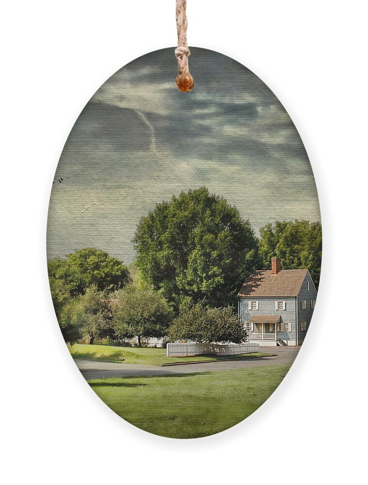 American Ornament featuring the photograph A Little Blue House by Jai Johnson
