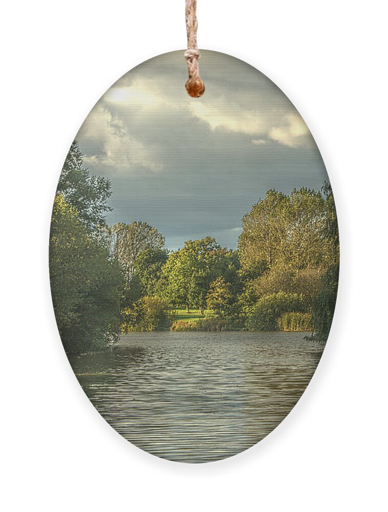 Canon Ornament featuring the photograph A View Down the Lake by Jeremy Hayden