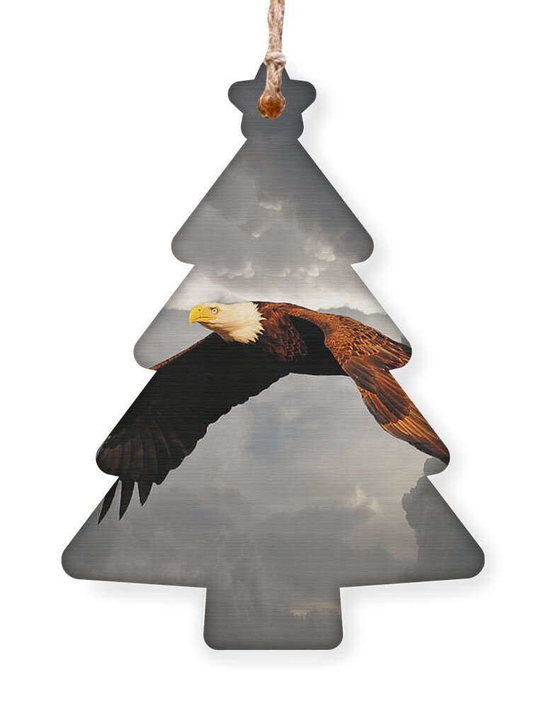 Bald Eagle Ornament featuring the photograph Above the Storm by Jai Johnson