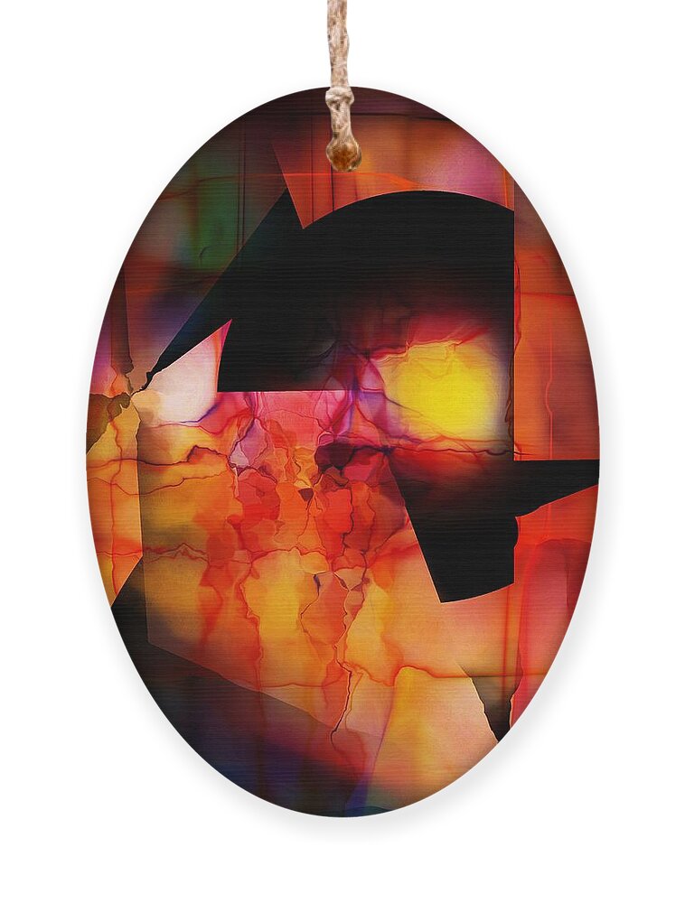 Fine Art Ornament featuring the digital art Abstract 012615 by David Lane