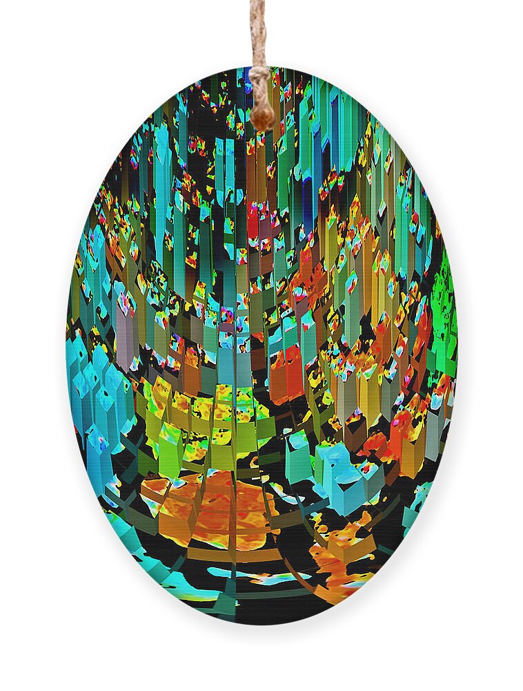 Abstract Ornament featuring the photograph Abstract Color Pieces by Karen Adams